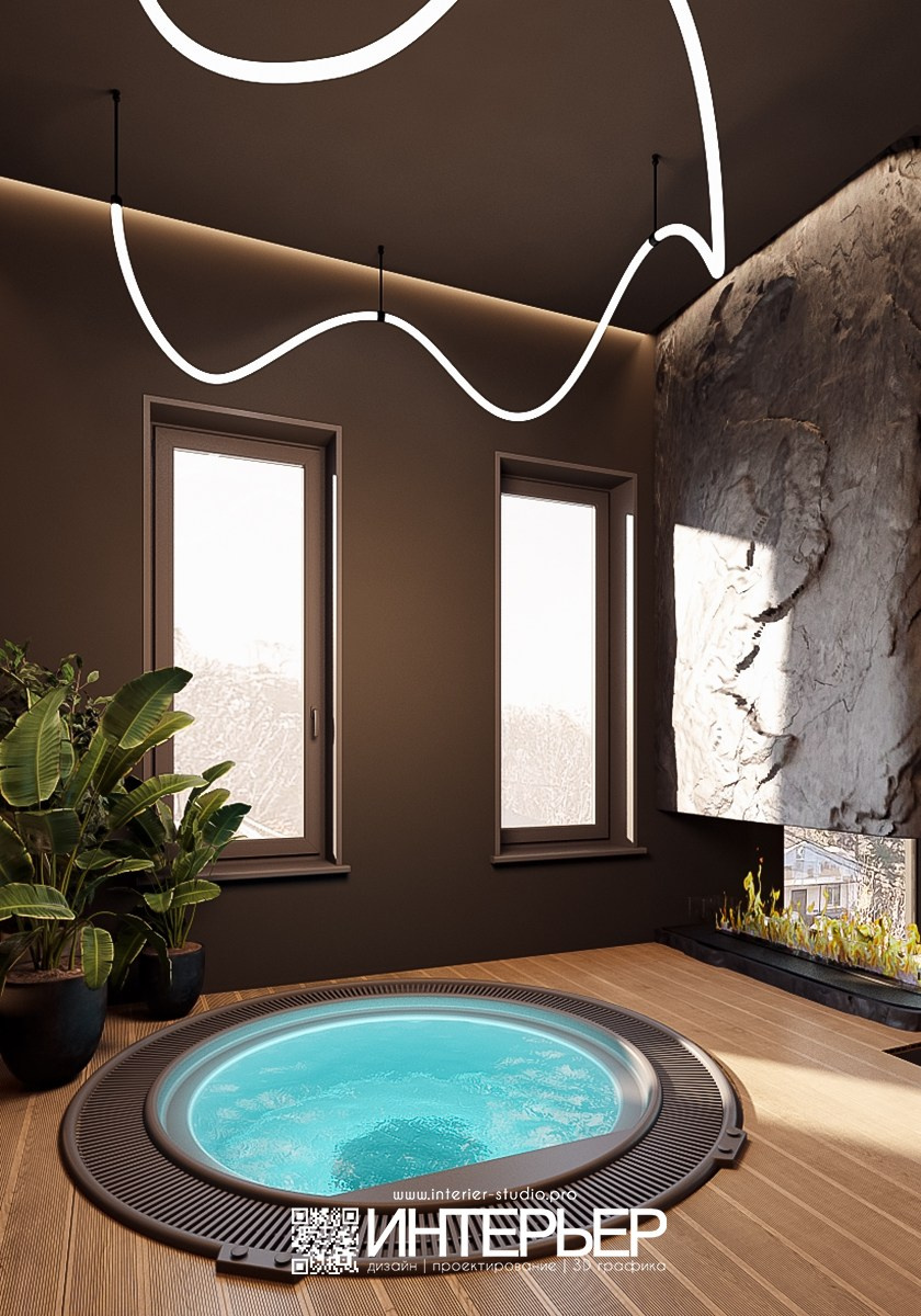 Гостевой дом со спа СТ Солнышко. Дизайн интерьера, 3D визуализация и 3D моделирование. Создание проектов и чертежей. КМВ: Кисловодск, Пятигорск, Ессентуки и удаленно