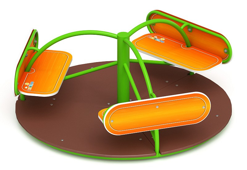 Карусель (Лукоморье) - ИО 30.25.01-И1                                                                                                                                                                 Габариты (ШхДхВ): D=1600 H=700                                                                                                                                                                             Зона безопасности, мм: 5600х5600 D=5600                                                                                                                                             Возрастные ограничения весом не более 70 кг