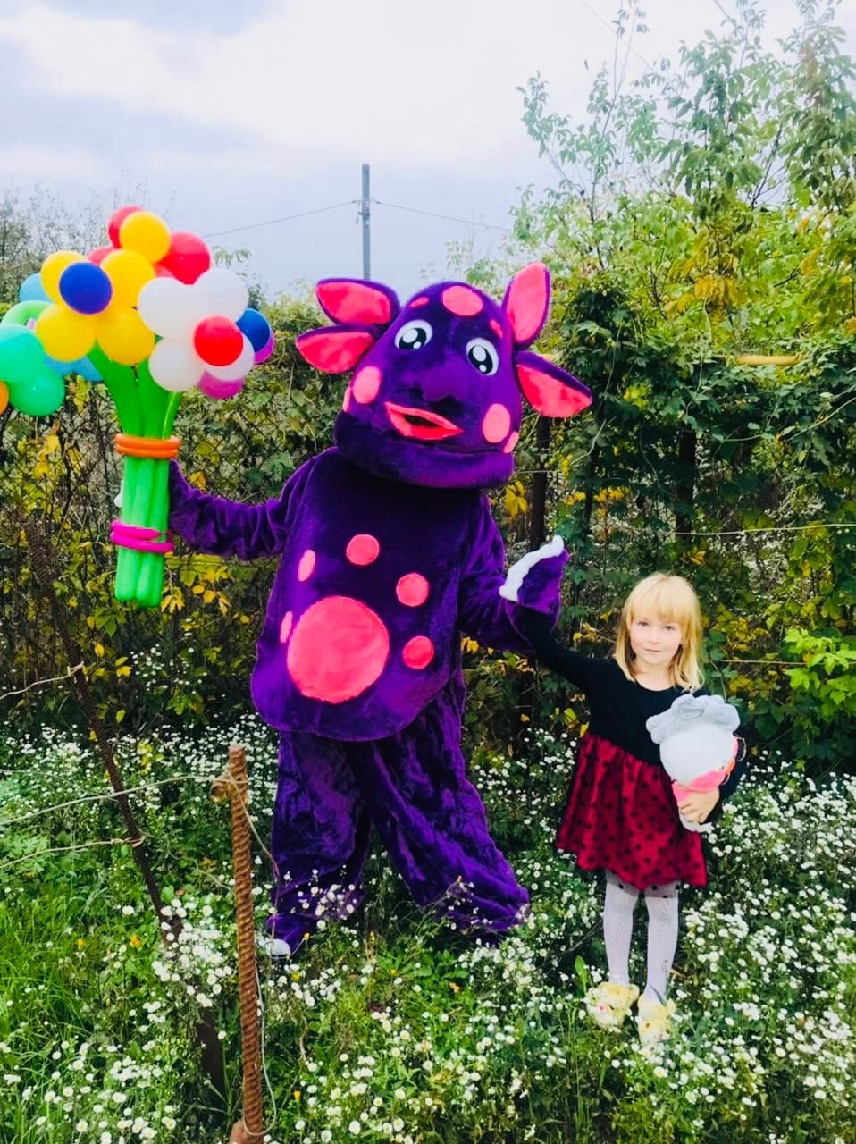 Эксперсс поздравление.ростовые куклы, медведь, панда, горилла. Организатор праздников. Ведущая Марина Гребенникова