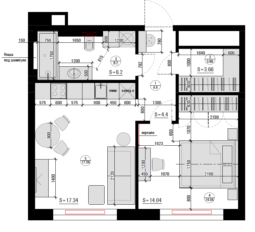 Квартира 40 метров в Жк Хорошевский. Главная