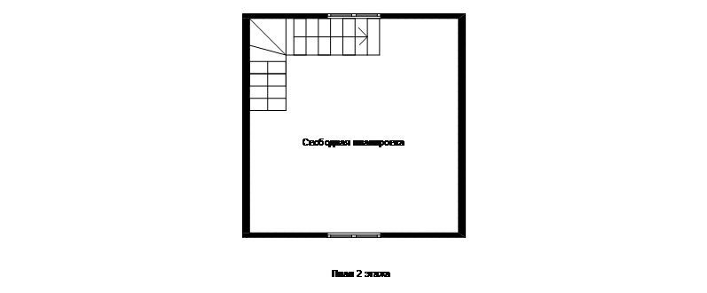 Проект «Синичка» (45 м²). Строительство каркасных домов в Самаре «Атриум-СТ»