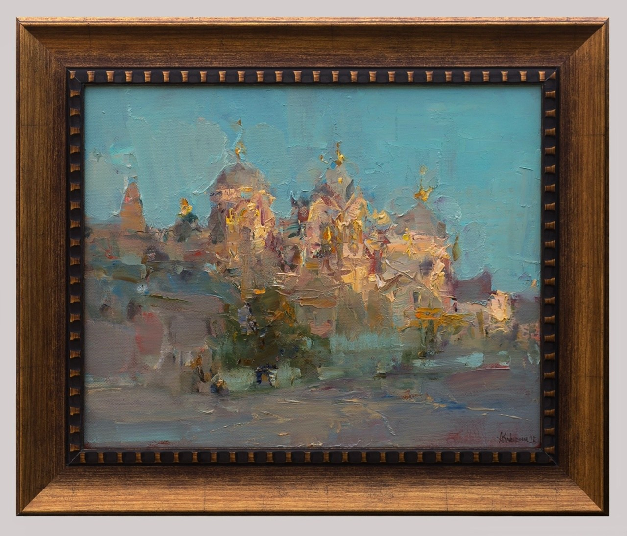 Великокняжеская церковь на закате. Елец. Художник Александр Каверин