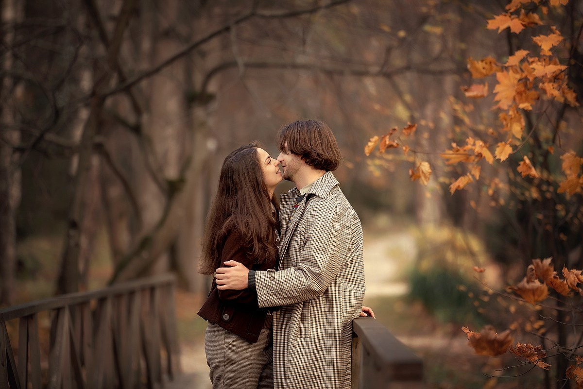 Стильная осенняя съемка пары в исторической усадьбе. Tatyana Nadezhdina Family photographer