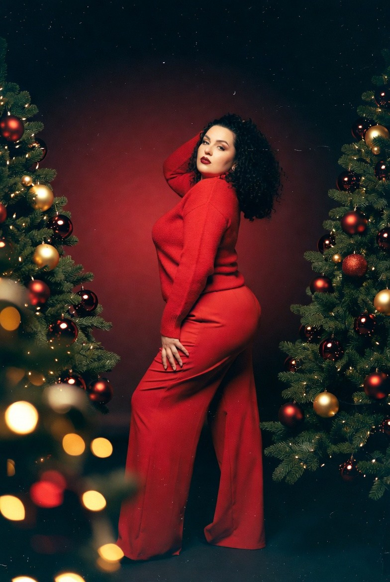 Плюс сайз в красном