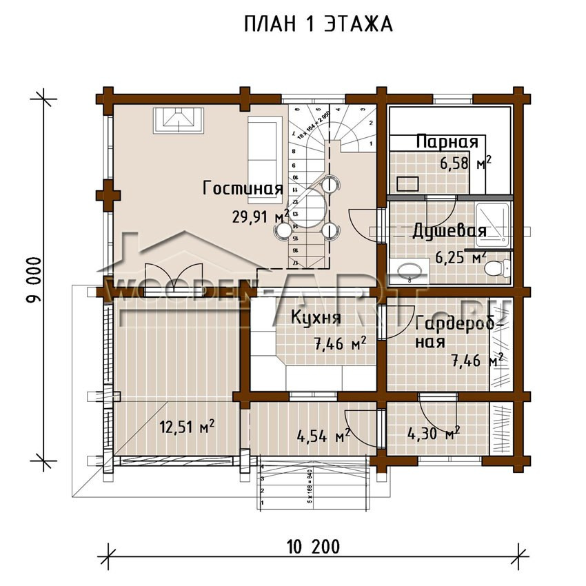 «Сахалин» 178 кв. м. Проекты деревянных домов