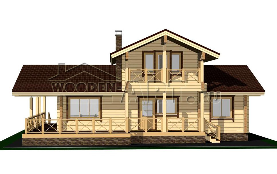 «Монино» 177 кв. м. Проекты деревянных домов