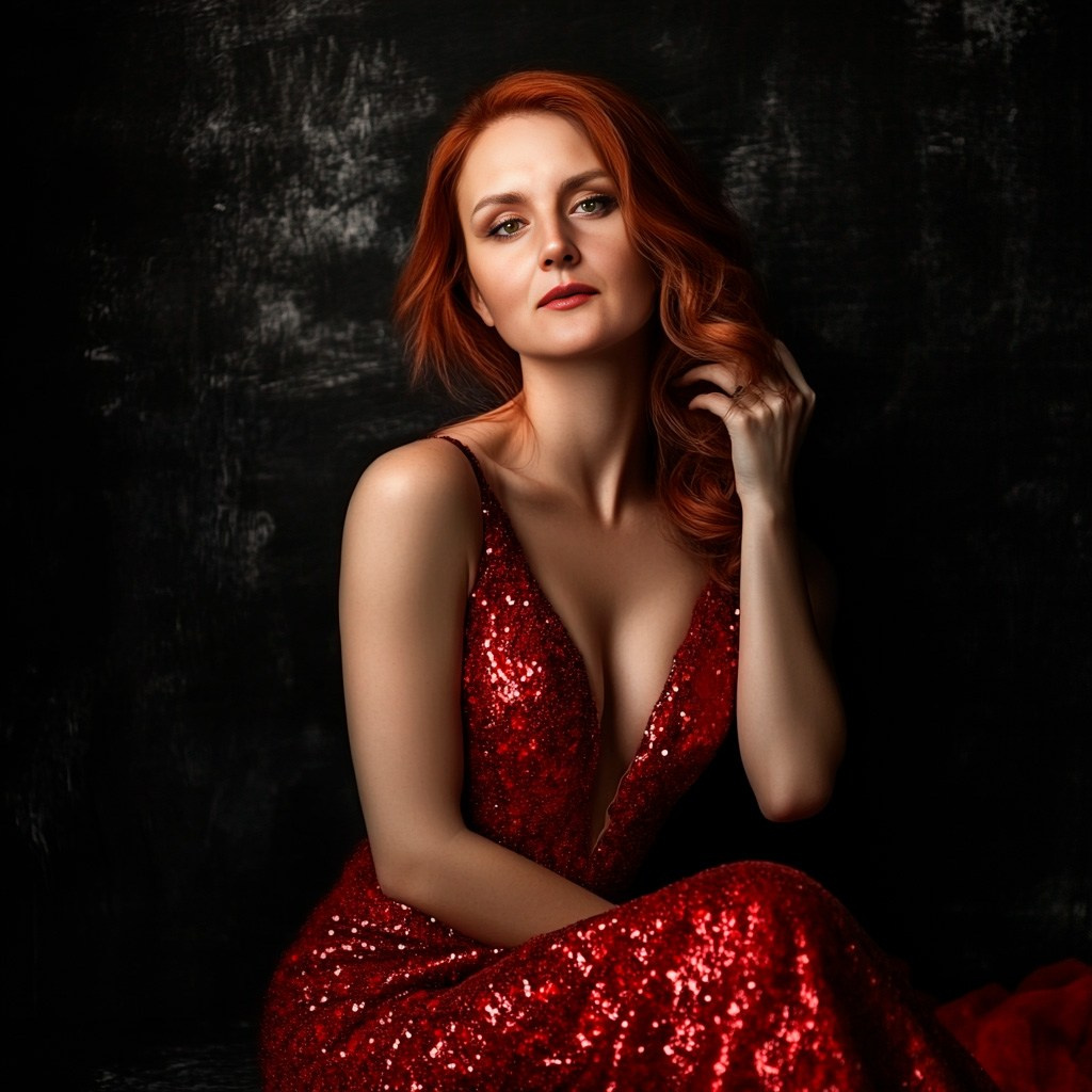 Нейрофотосессия для себя. Новый образ. Девушка в красном. ФотоХудожник Харитонова Ирина г. Санкт-Петербург