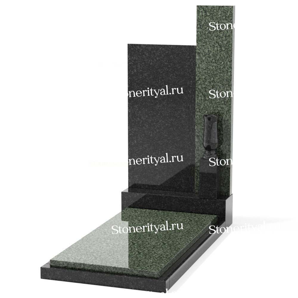 Комбинированные памятники на одного. Изготовление и установка памятников в Москве и МО