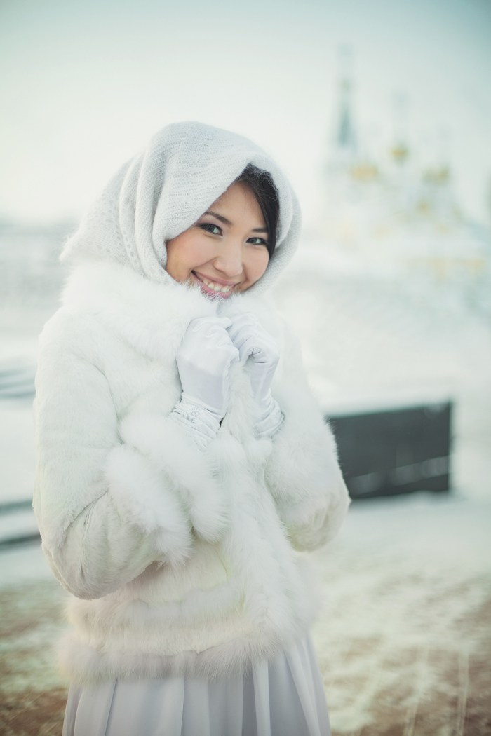 Зимнее свадебное фото. Фотограф Надежда Куин, Якутск