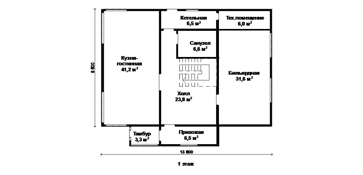Проект «Стрижи» (221,6 м²). Строительство каркасных домов в Самаре «Атриум-СТ»