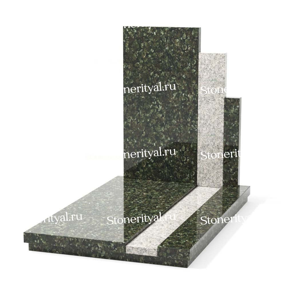 Комбинированные памятники на одного. Изготовление и установка памятников в Москве и МО