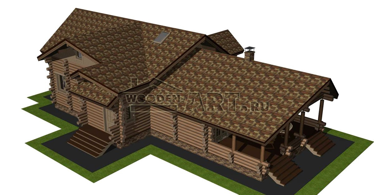 «Лесное» 252 кв. м. Проекты деревянных домов. Архитектор Ольга Мальцева