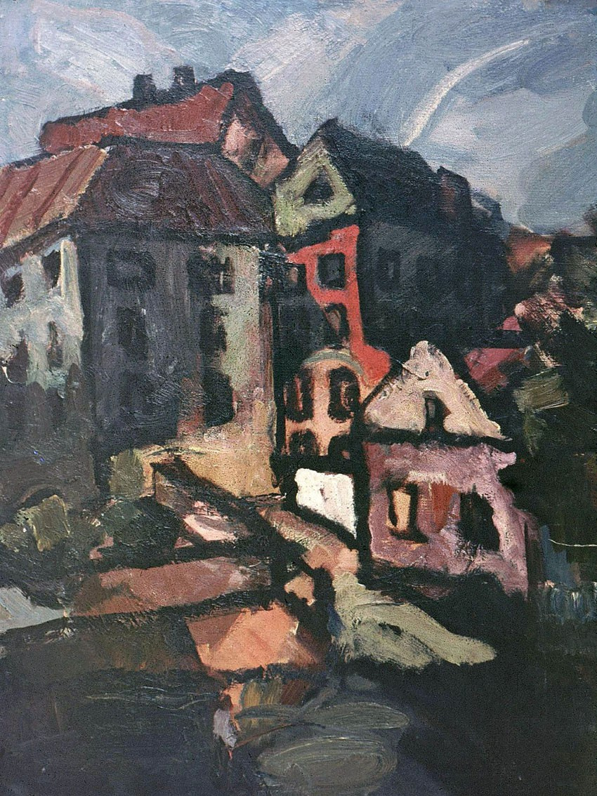 «Город на берегу» 1961 год Собр. Д. Томас. Испания. Художник Величко Вадим Семёнович