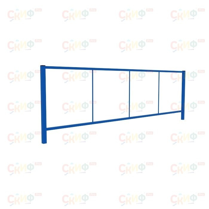 Ограждения металлические тип 5 - МФ 95.5.02 - H-700 Габариты (ШхДхВ): секция 2000х40х700 мм