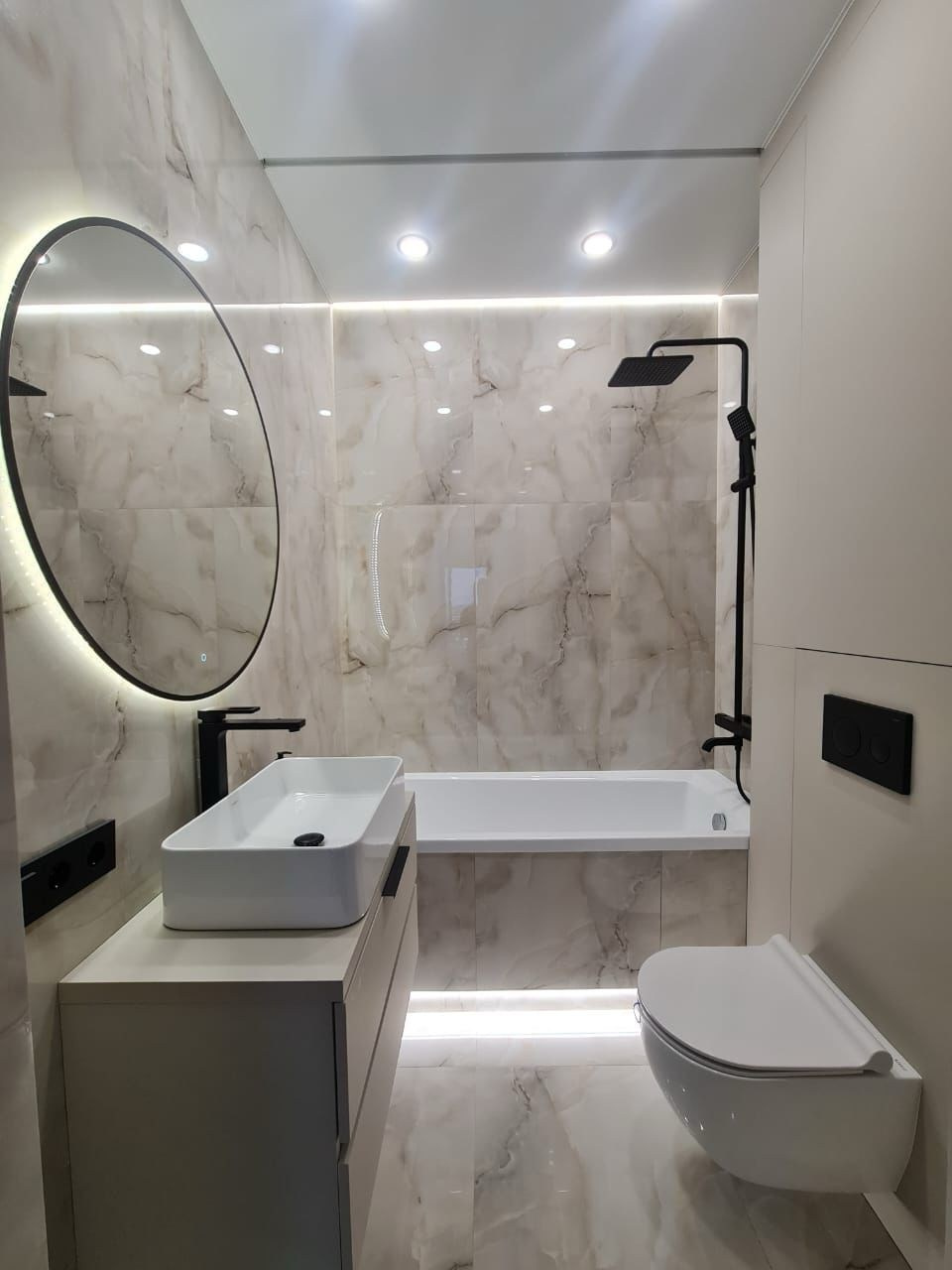 Примеры работ по дизайну ванных нашей студии. Дизайн-интерьера