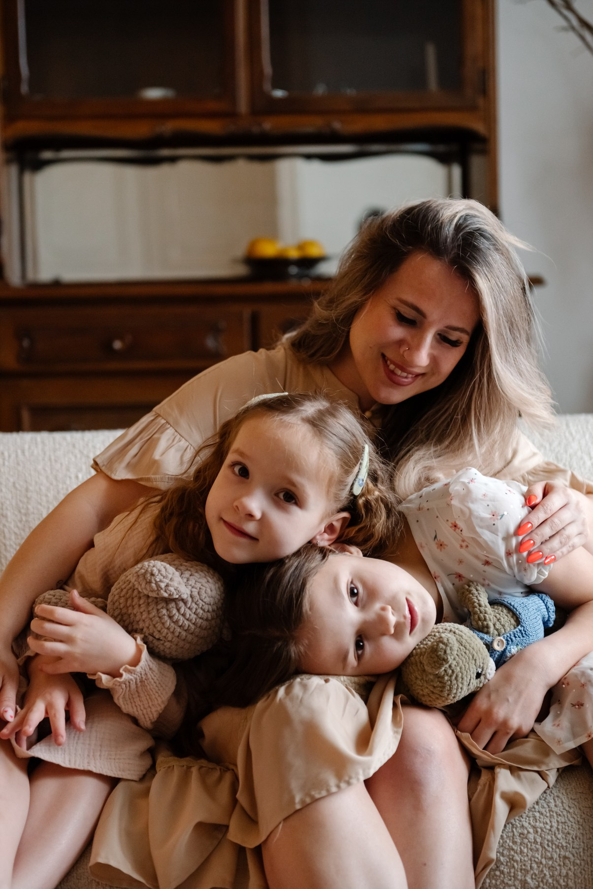 Семейная. Анастасия с дочками. Свадебный и сеейный фотограф в Санкт-Петербурге Елена Худякова