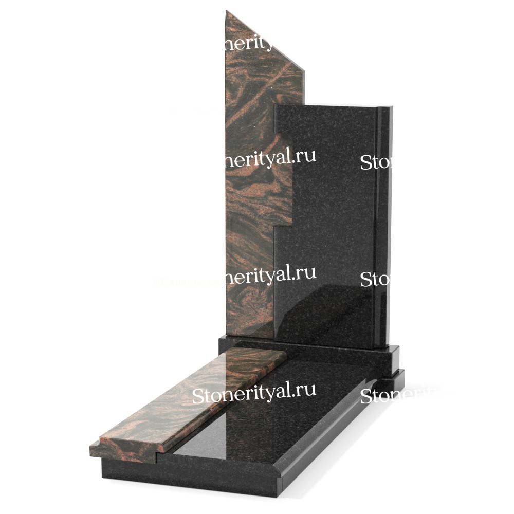 Комбинированные памятники на одного. Изготовление и установка памятников в Москве и МО