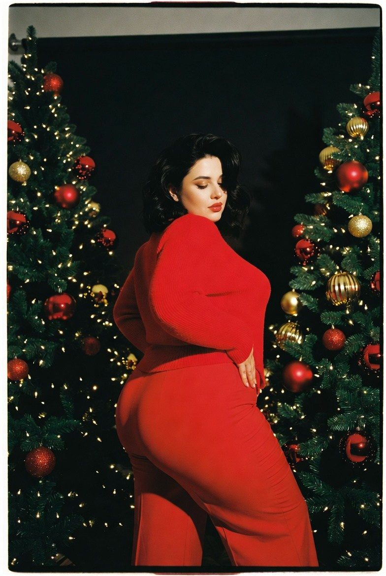 Плюс сайз в красном