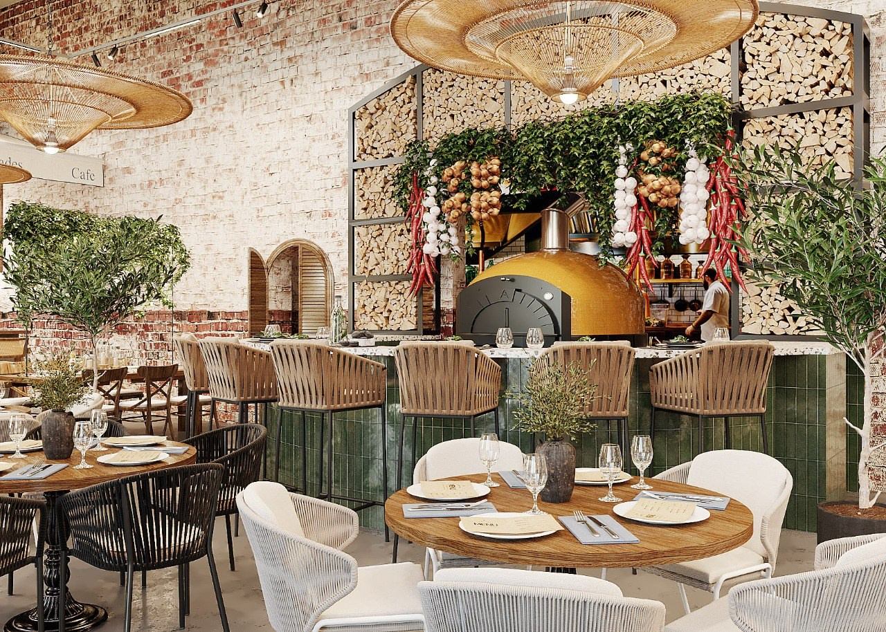 Ресторан «РуссоИтальяно» спб, Газовая 10. АННА ДРОЖИЛИНА дизайнер интерьера