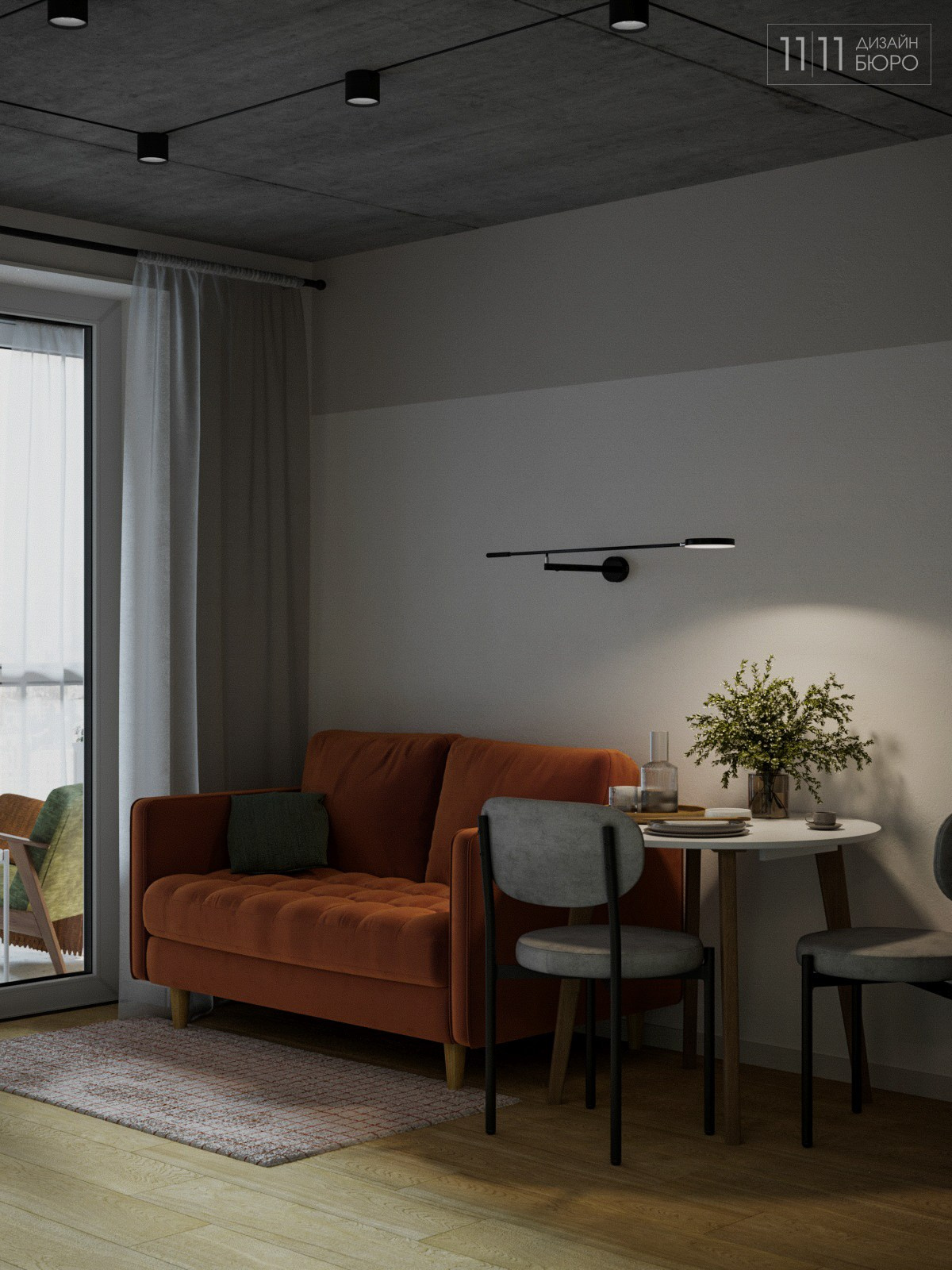 «Спокойная эклектика» — проект небольшой квартиры с яркой прихожей. Дизайн-бюро 11/11, дизайн интерьера с индивидуальным подходом во Владивостоке