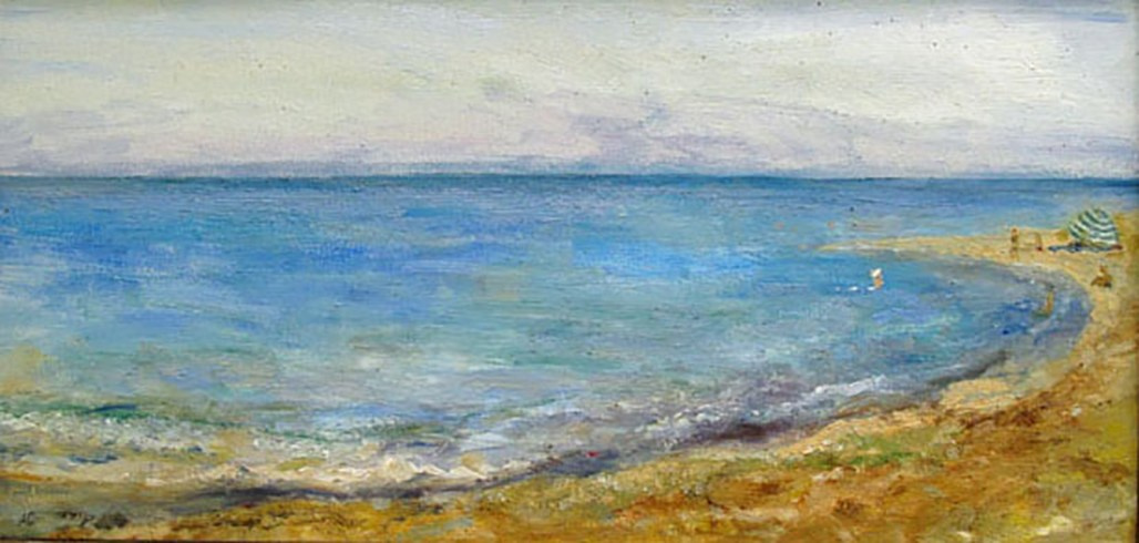 "Берег отдыхающих, Чёрное море"; холст / масло, 2008