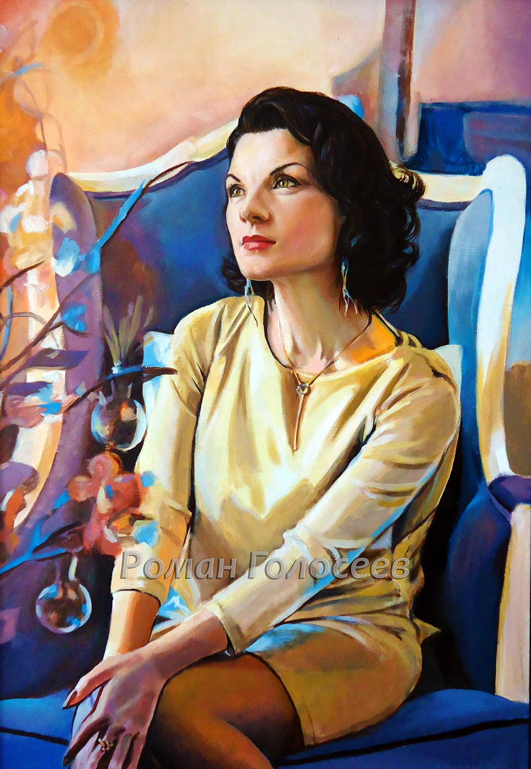 "Портрет Натали", 35х50, холст, масло, 02.02.2014