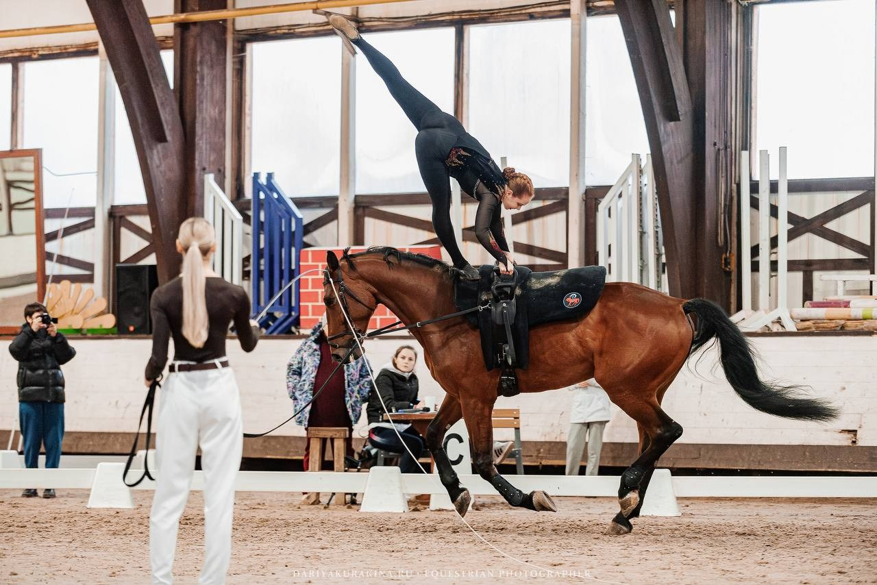 Чемпионат и Первенство МО по ВОЛЬТИЖИРОВКЕ. Куракина Дарья • Конный фотограф