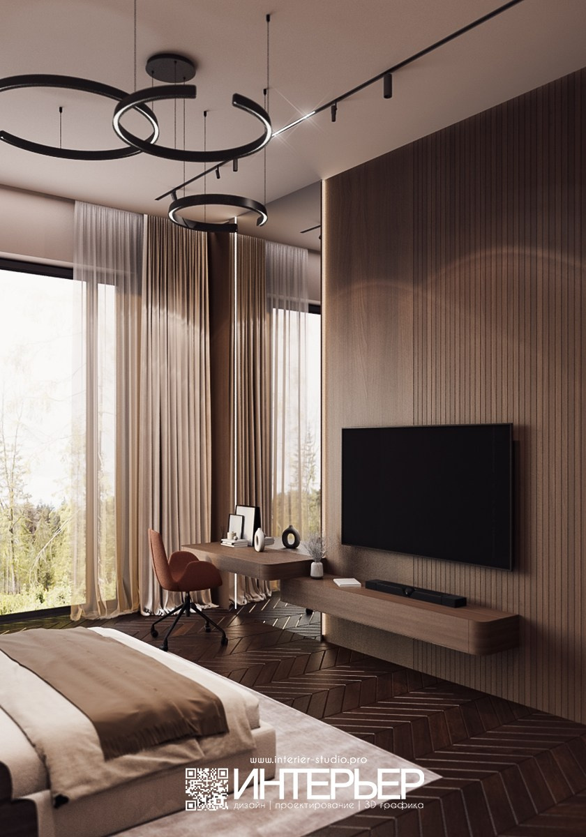 Дом Тамирлана и Айшат. 2 этаж. Дизайн интерьера, 3D визуализация и 3D моделирование. Создание проектов и чертежей. КМВ: Кисловодск, Пятигорск, Ессентуки и удаленно