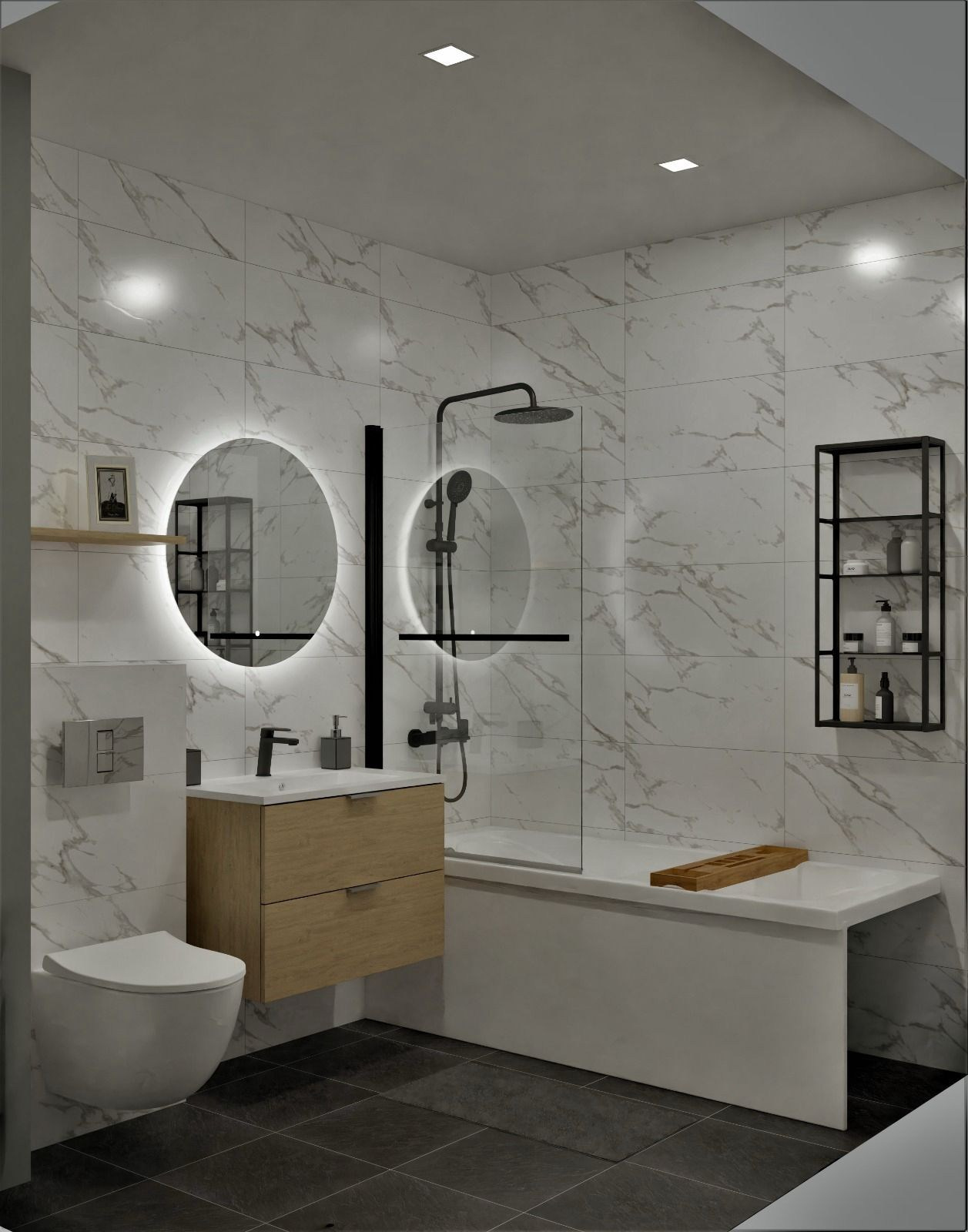 Примеры работ по дизайну ванных нашей студии. Дизайн-интерьера