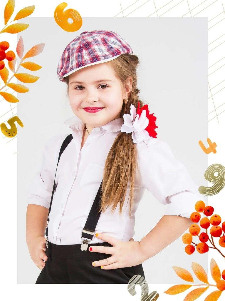 Школьная виньетка и фон для портрета. Семейный и детский фотограф в Междуреченск Олег Бамбульский