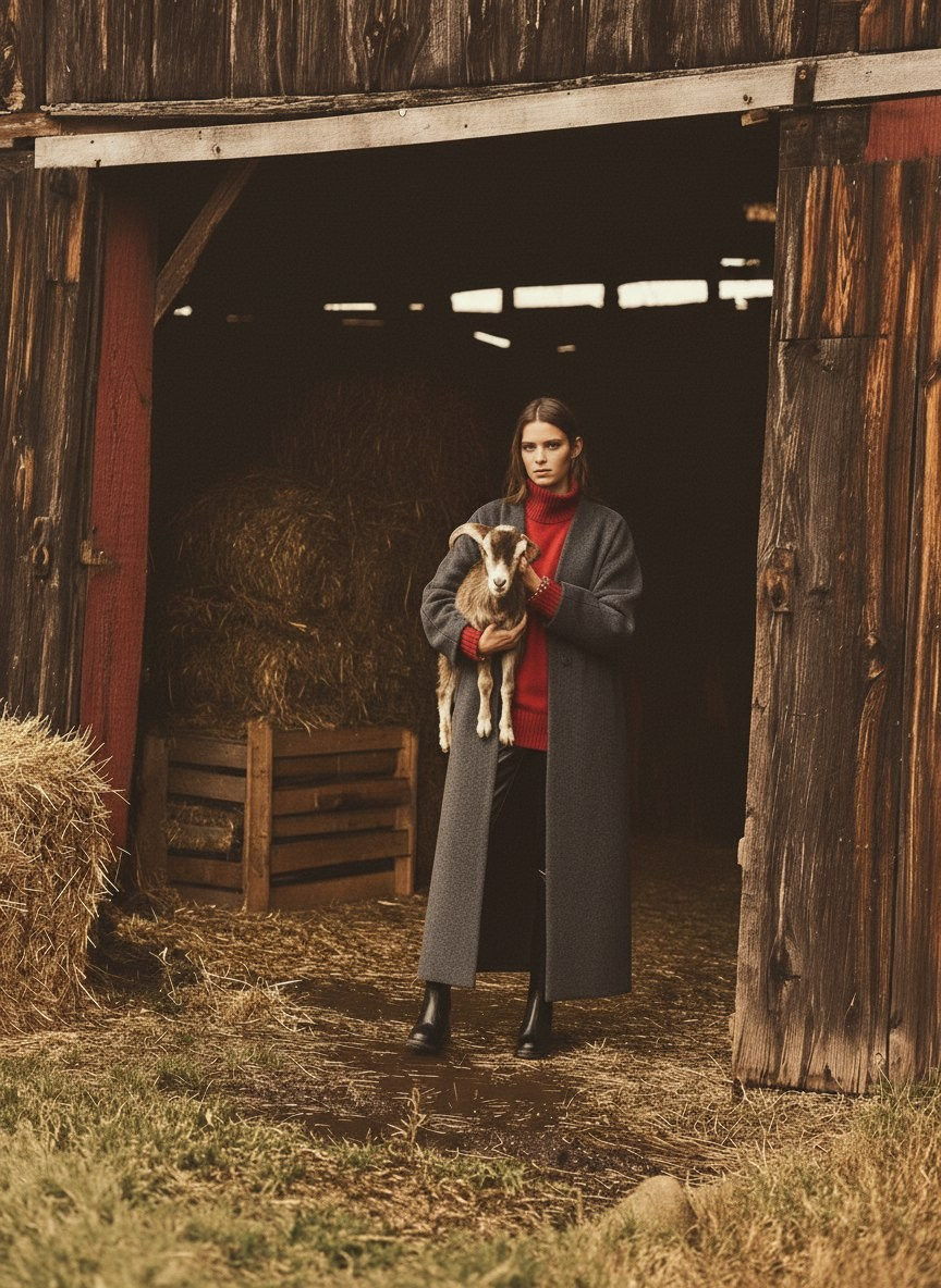 Фотосессия для бренда l.motive | Пальто. Графический дизайнер AI в Москве Валерия Кос