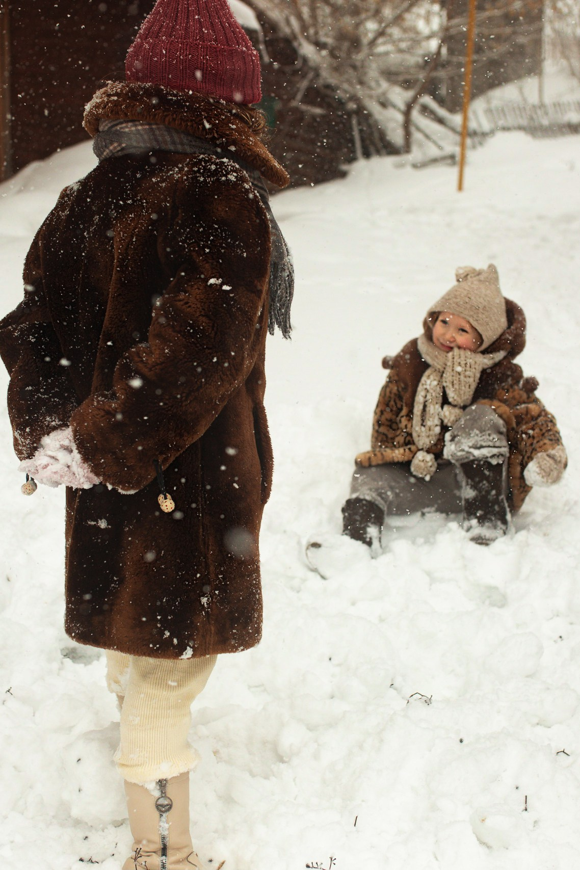 Мы лепим снеговика!. Съемка Таинств Крещения Венчания, детские и семейные съемки в Пензе