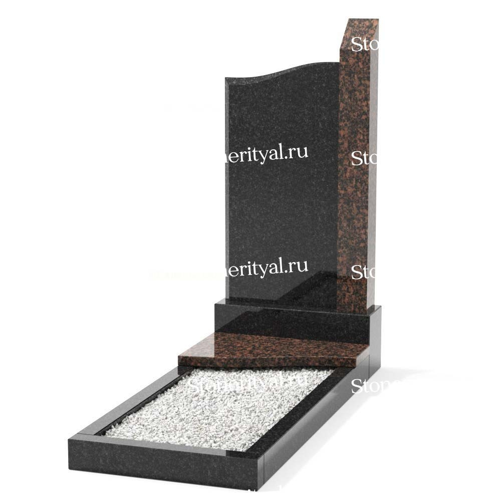 Комбинированные памятники на одного. Изготовление и установка памятников в Москве и МО