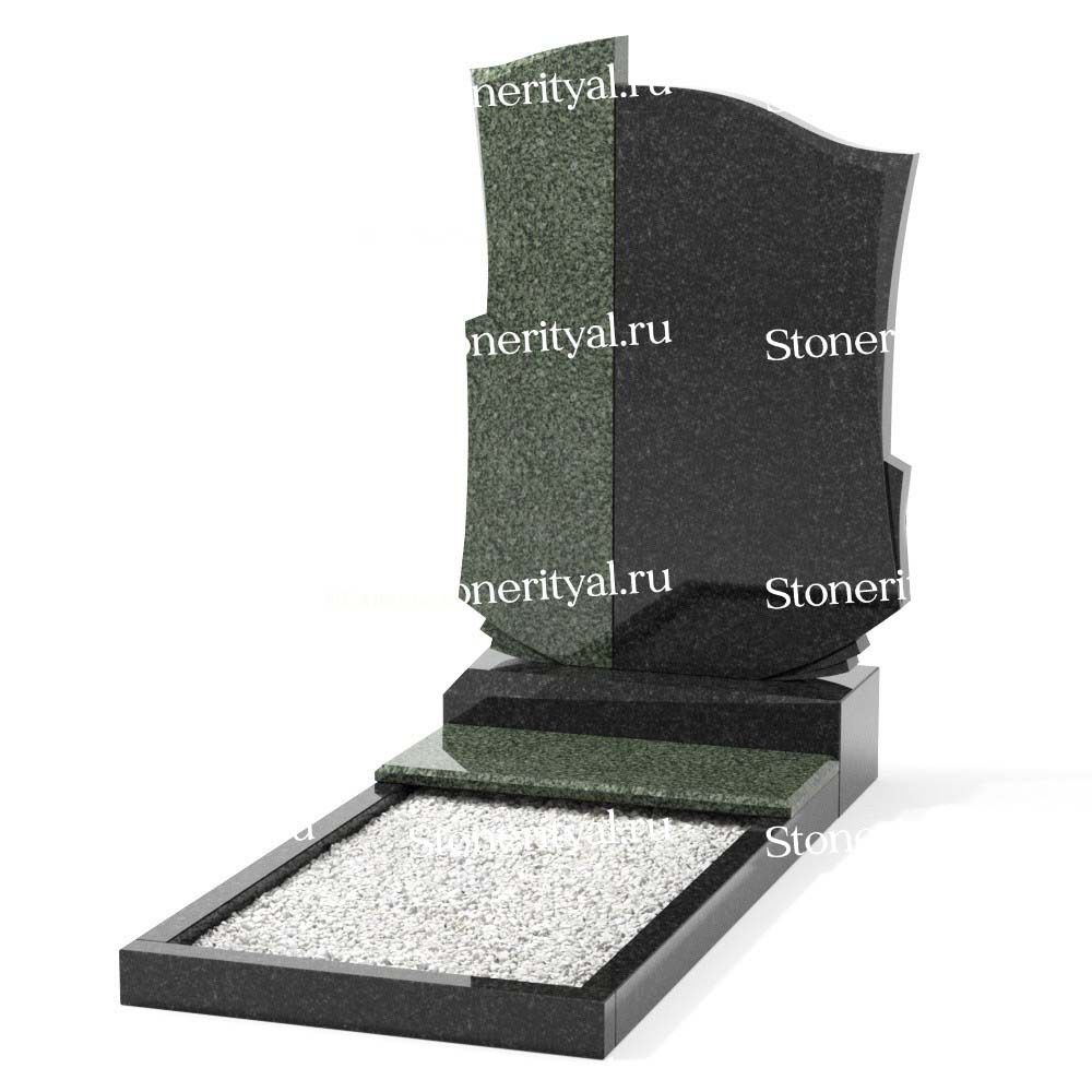 Комбинированные памятники на одного. Изготовление и установка памятников в Москве и МО