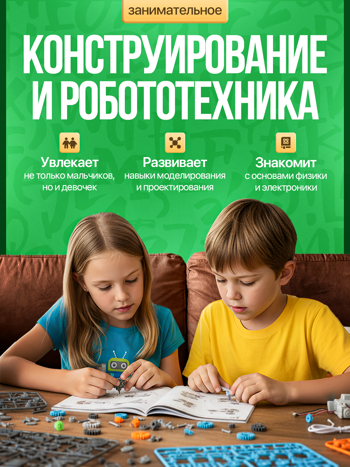 Детский конструктор. Дизайн карточек для маркетплейсов