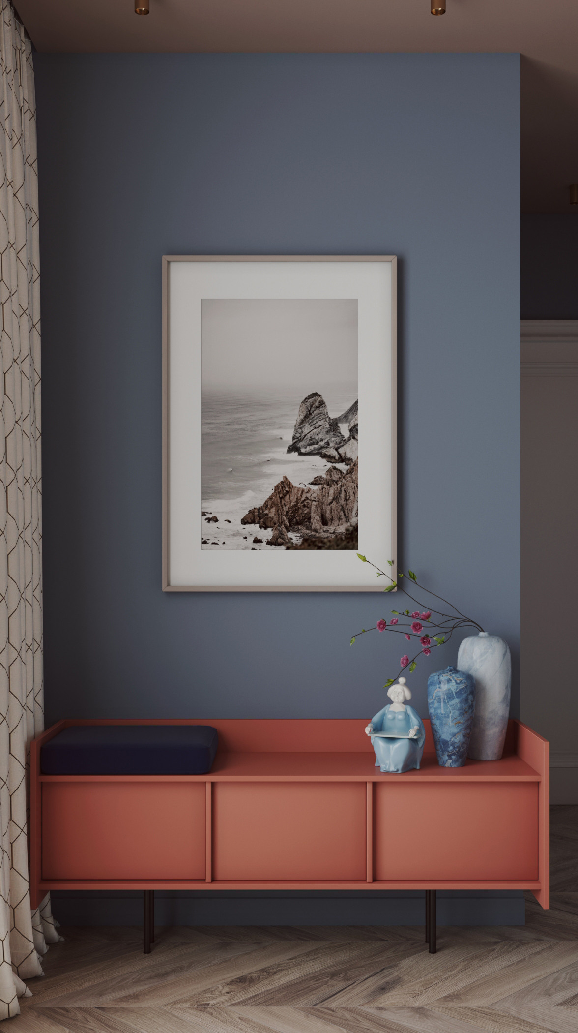 «Японские мотивы» 107кв.м. Дизайнер интерьеров Olala interior design