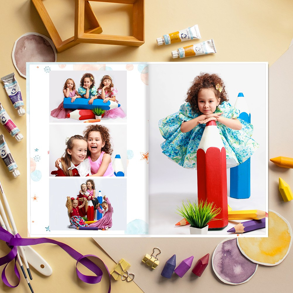 Выпускные альбомы в детский сад  3 разворота стандарт+ заказать Иваново Ярославле Костроме Владимире. Выпускные альбомы в Иваново в детский сад и школу. Александр и Светлана Янкины