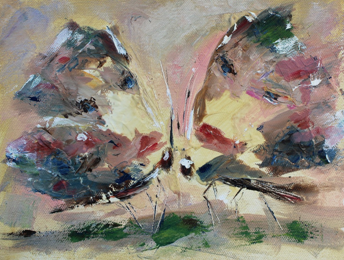 На кончиках крыльев. Олеся Лопатина — художник. Диалог реализма и абстракции. Живопись, сотрудничество, подкаст. Санкт‑Петербург