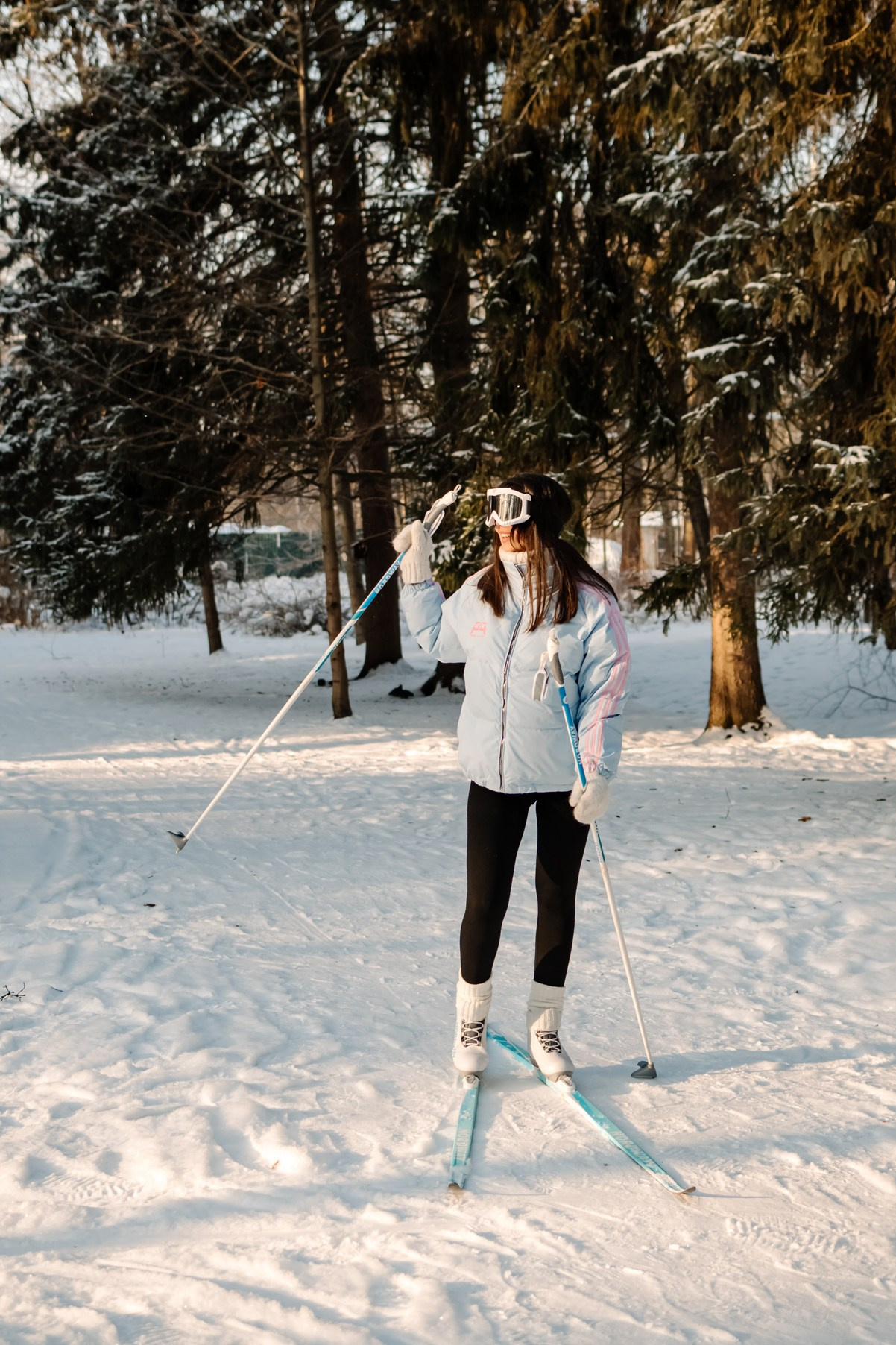 Прогулка с лыжами. Свадебный и семейный фотограф в Санкт-Петербурге Елена Худякова