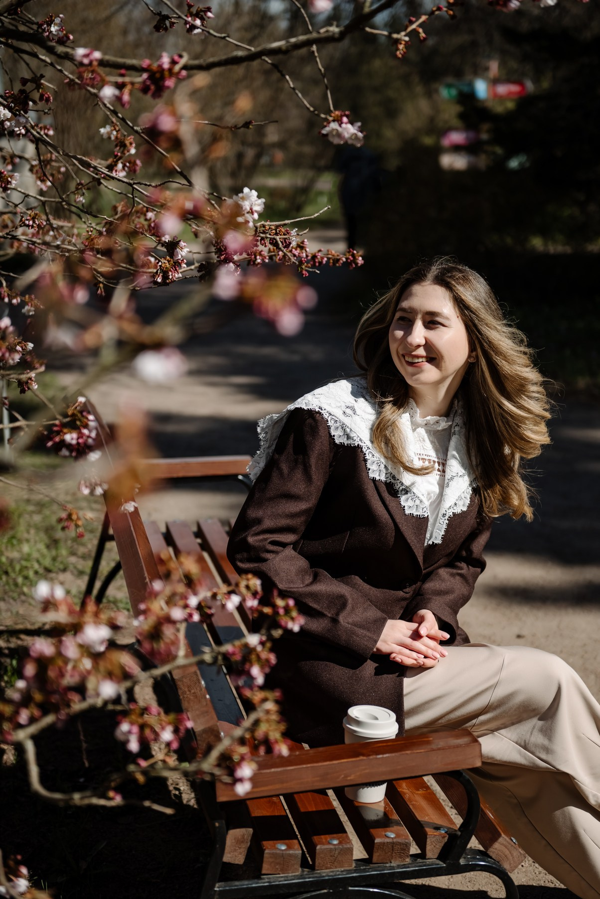 Марина с сакурой. Свадебный и семейный фотограф в Санкт-Петербурге Елена Худякова
