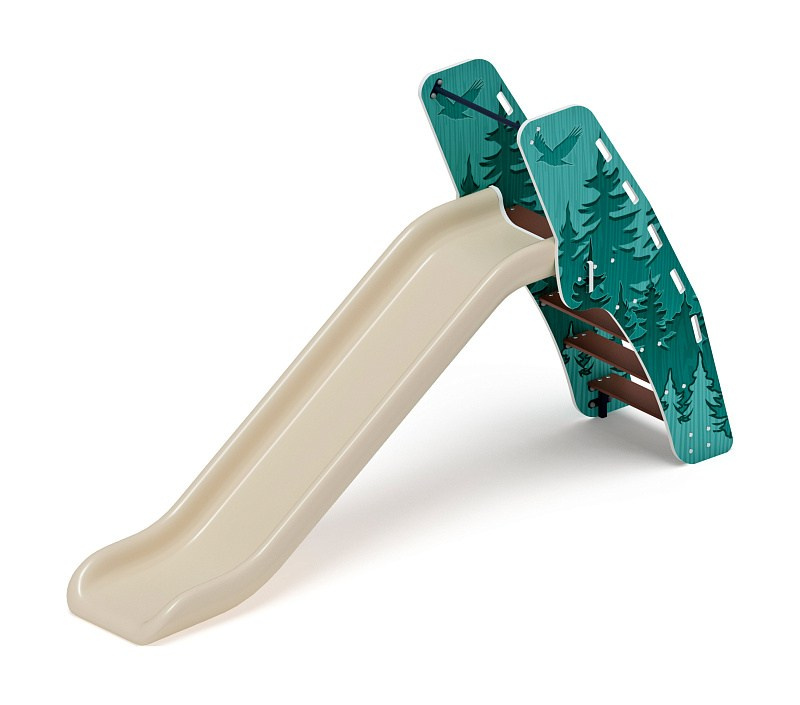 Горка пластиковая - ИО 42.01.01-04 - (бежевый скат) H=1200 (Тайга) Габариты (ШхДхВ): 3480х750х2000 Зона безопасности, мм: 6980х3750 Скат горки: H=1200 (пластиковый скат) Возрастные ограничения от 3 до 12 лет, весом не более 70 кг