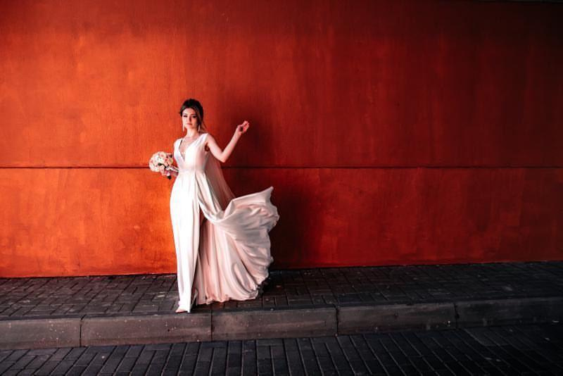 Фотосессия невесты Анны в свадебном платье Эсм от салона-ателье Бонжур. Свадебный салон-ателье Бонжур в Минске Bonjour