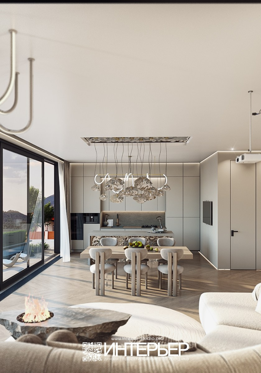 Дизайн-проект Дома Константина и Олеси. Дизайн интерьера, 3D визуализация и 3D моделирование. Создание проектов и чертежей. КМВ: Кисловодск, Пятигорск, Ессентуки и удаленно