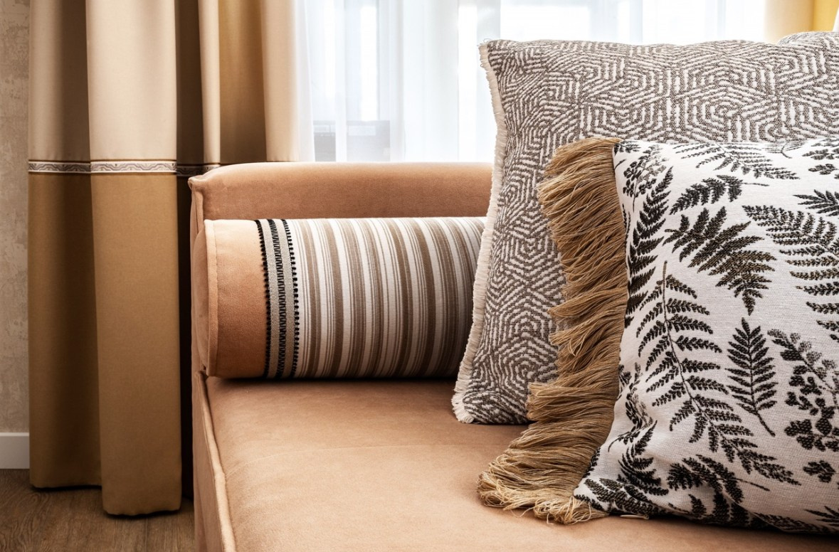 Текстильный дизайн в квартире. Шторы на заказ в СПб. Выезд дизайнера, карнизы, жалюзи и рулонные шторы