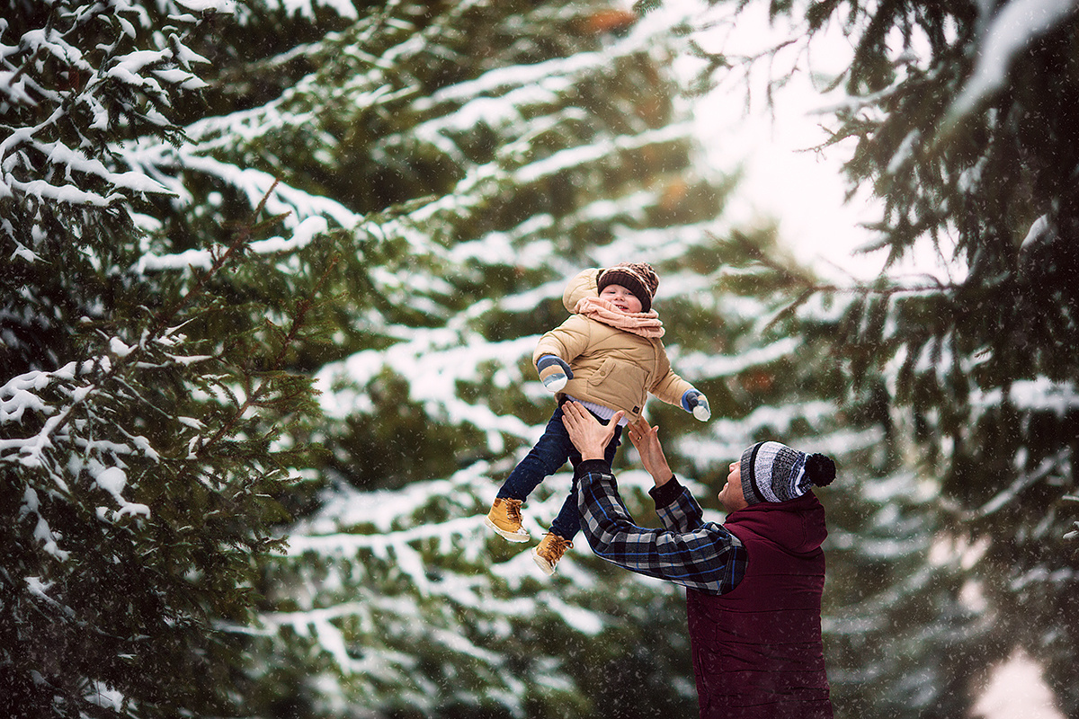 Зимняя семейная фотопрогулка. Свадебный и семейный фотограф Москва Екатерина Верижникова