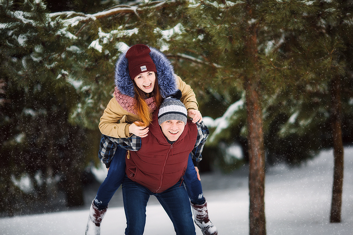 Зимняя семейная фотопрогулка. Свадебный и семейный фотограф Москва Екатерина Верижникова