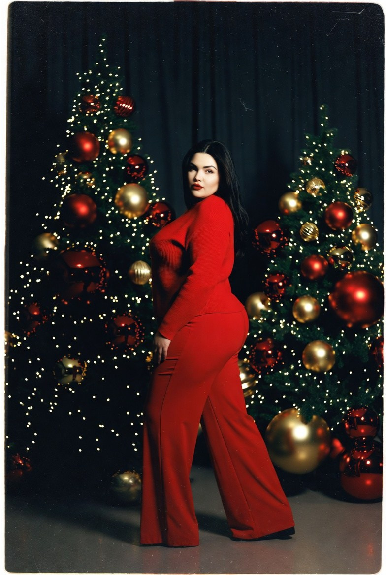 Плюс сайз в красном