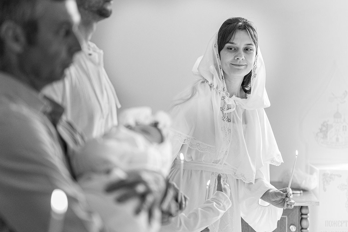 — Таинство Крещения (Чёрно-белый). Детский и семейный фотограф Домодедово