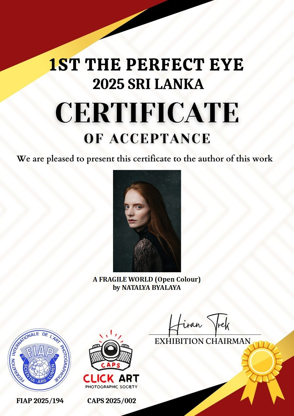 Награды. Портретный фотограф из Санкт-Петербурга Наталья Бялая