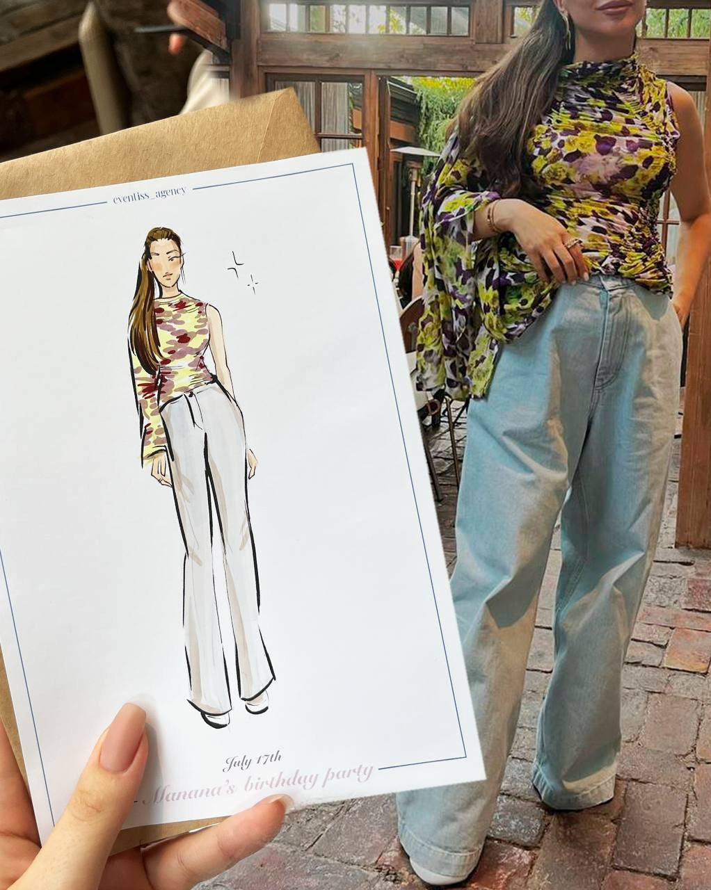 Стилизованные скетчи гостей на мероприятия